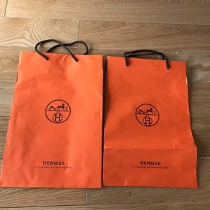2 Authentic Hermès Shopping Bags